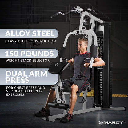 Home Gym Workout Station with Weights, Fully Body Training System